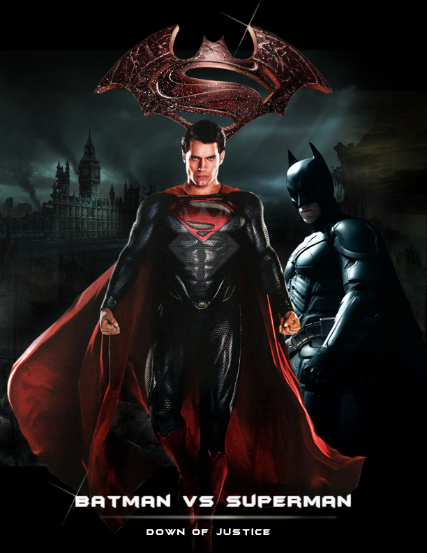 superman batman afiche visuel
