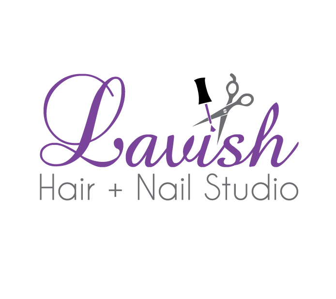 salon nails hair Pittsburgh purple beauty logo lavish studio Style