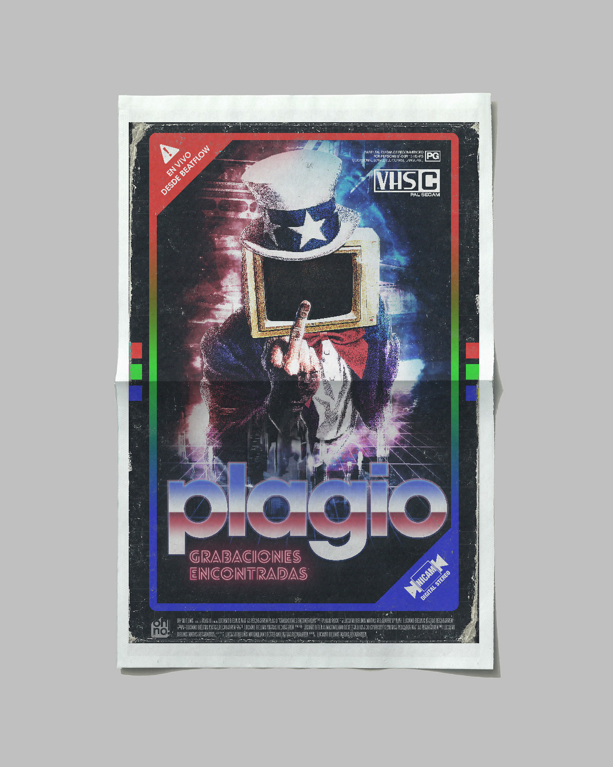 poster type graphic design  afiche cine vhs vhs effect Retro 80s typography  