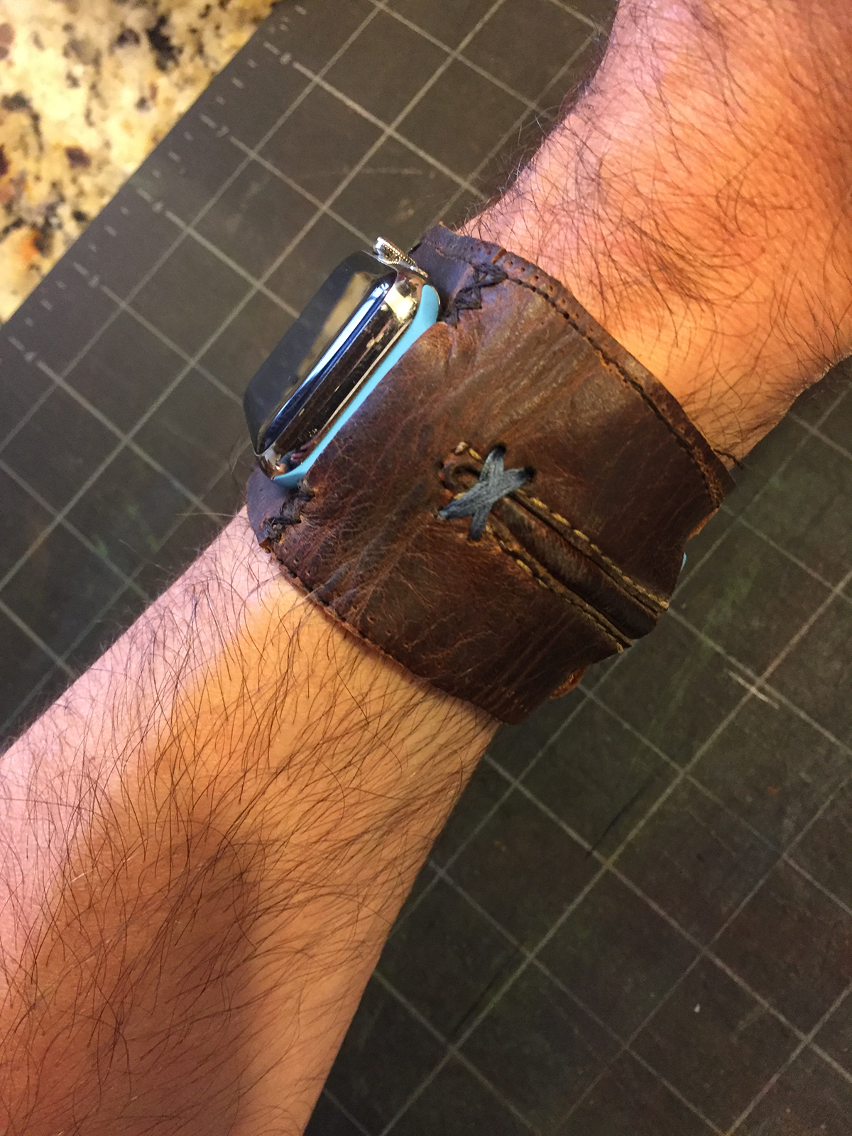 watch apple cuff leather repurposed RECYCLED Fashion  design