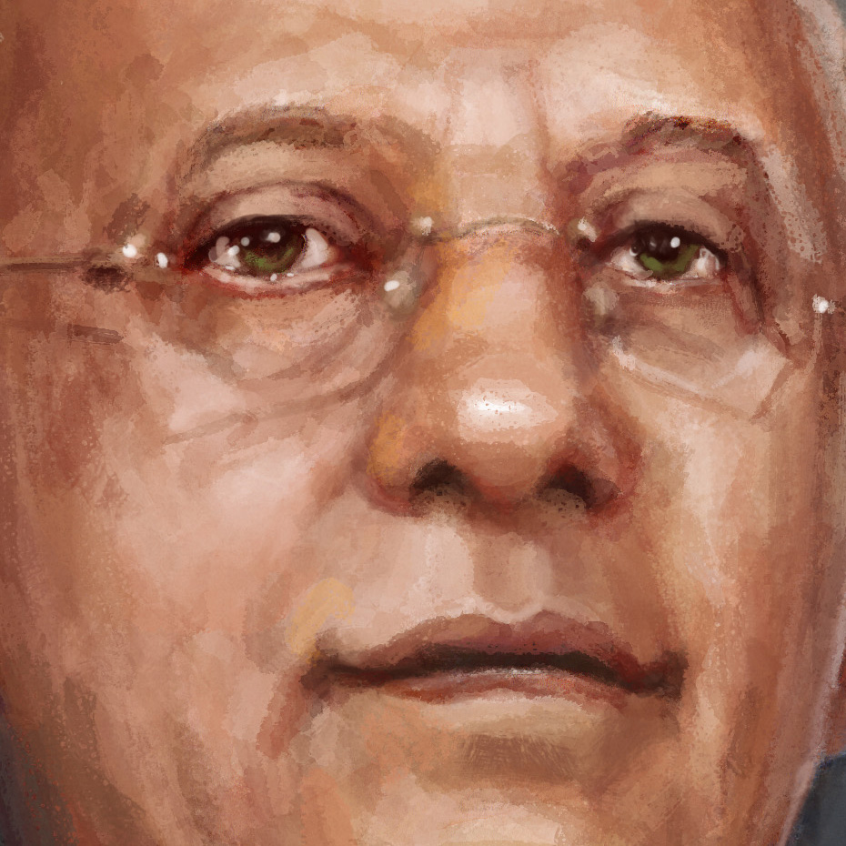 Character face painterly
