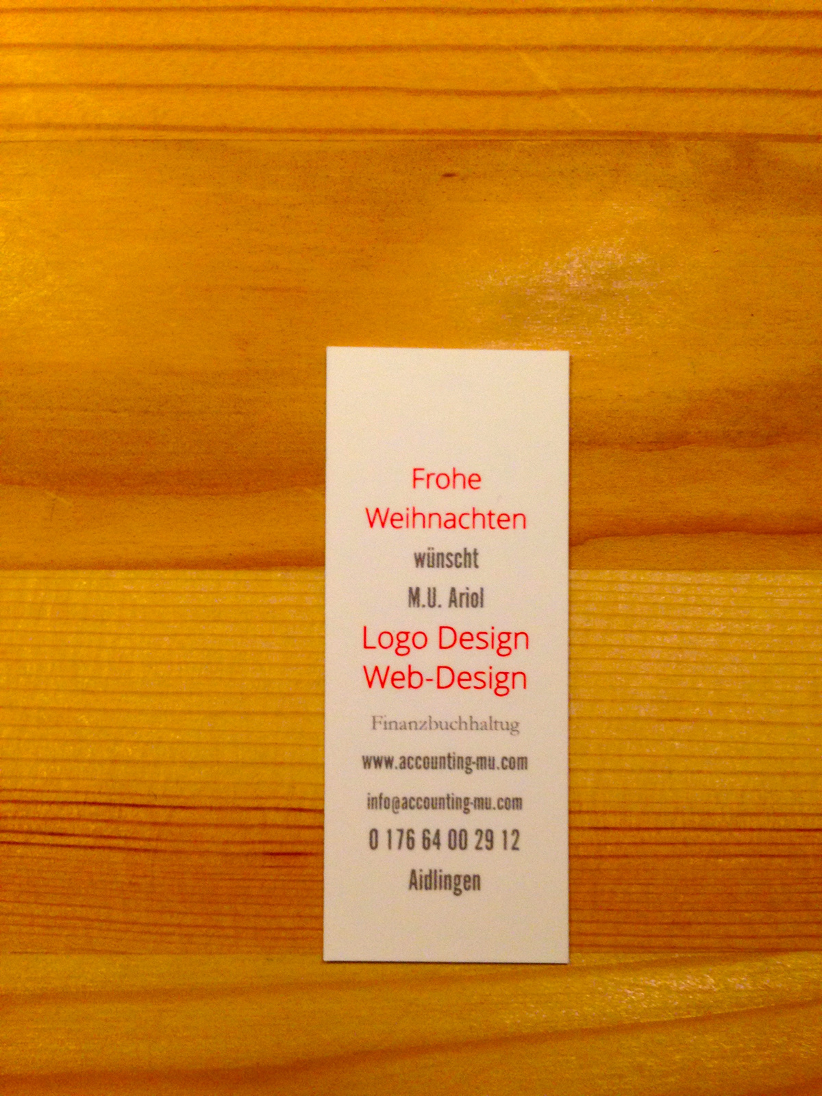 merry Christmas flyer business card