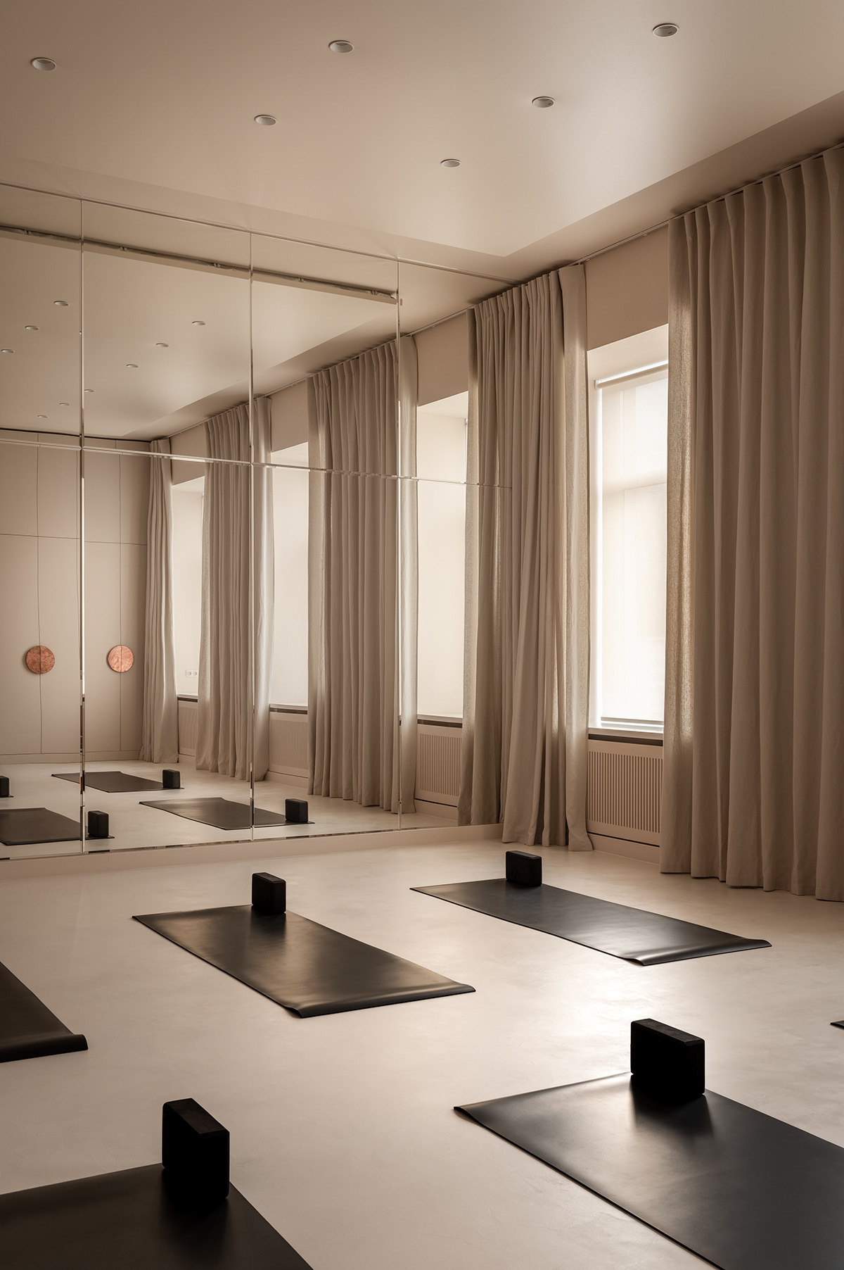 ukraine Kyiv interior design  Wellness Meditation Space spiritual Holistic Center yoga studio ambiance interior tearoom