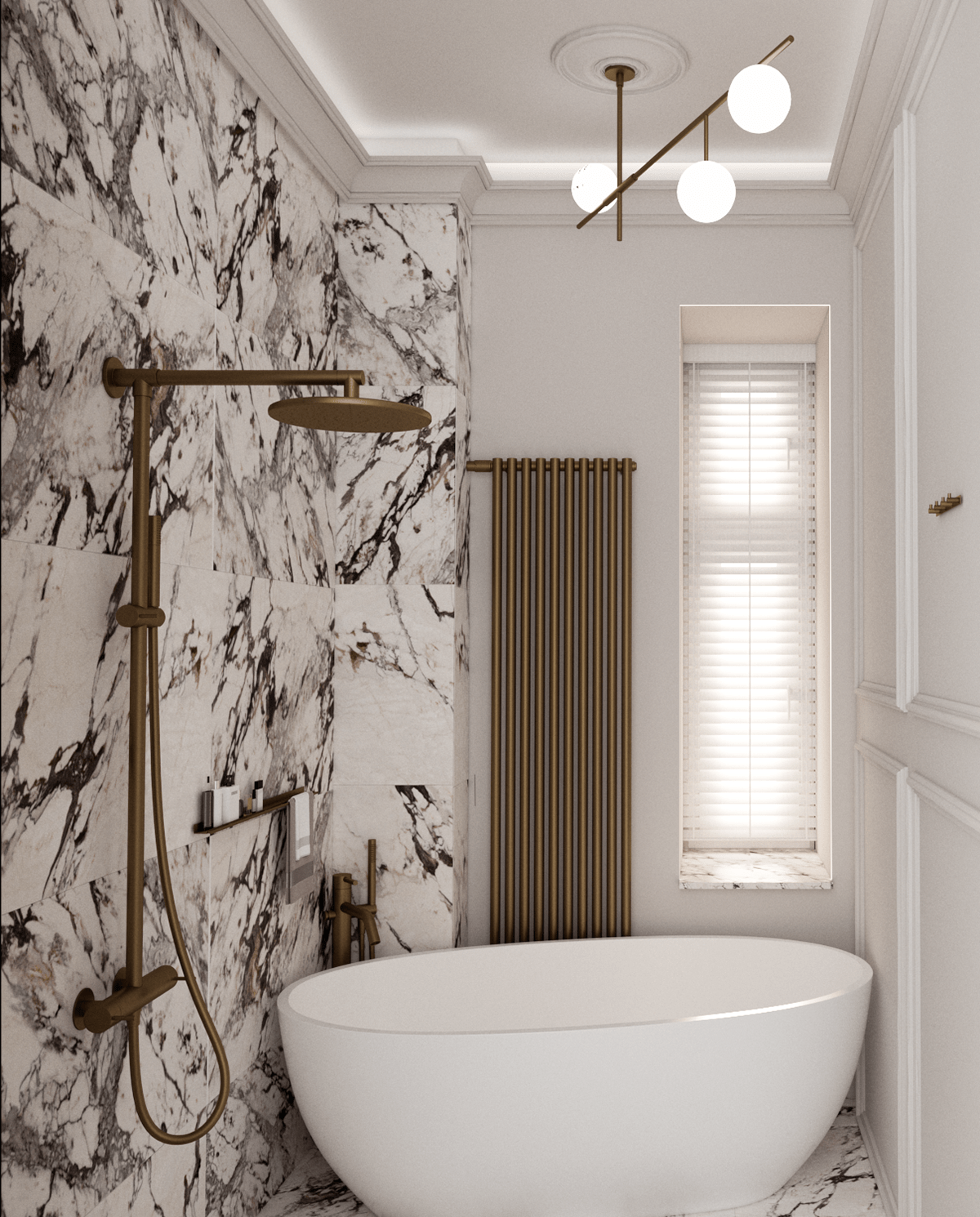 3D 3ds max architecture bathroom Classic Interior classic interior design interior design  Render visualization vray