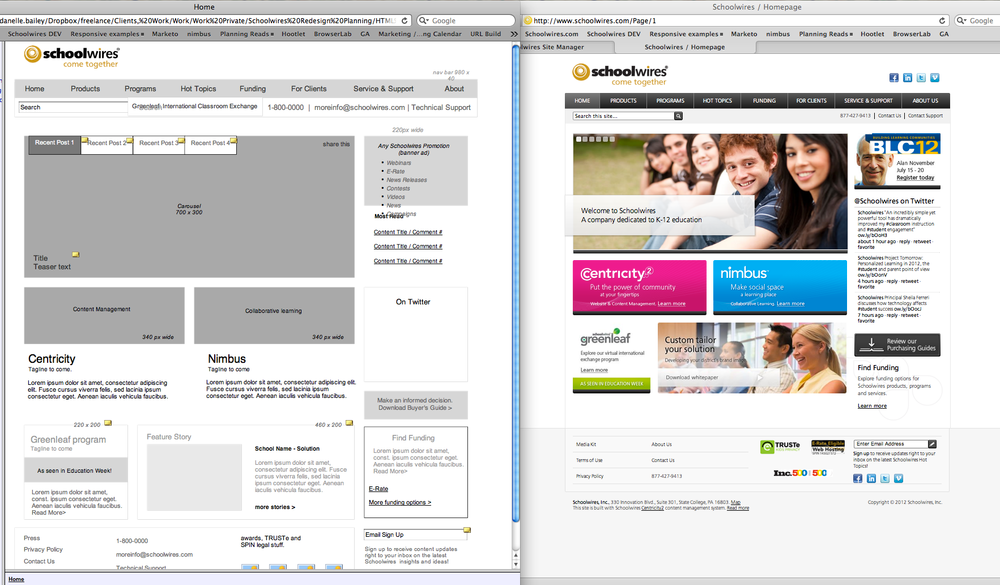 redesign corporate Website ia information marketing   implementation school Education inhouse