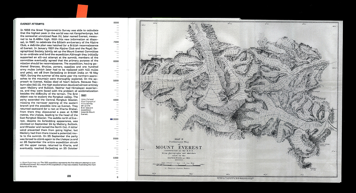 3D book brand editorialdesign motiondesign typography   everest exploration himalaya mountain