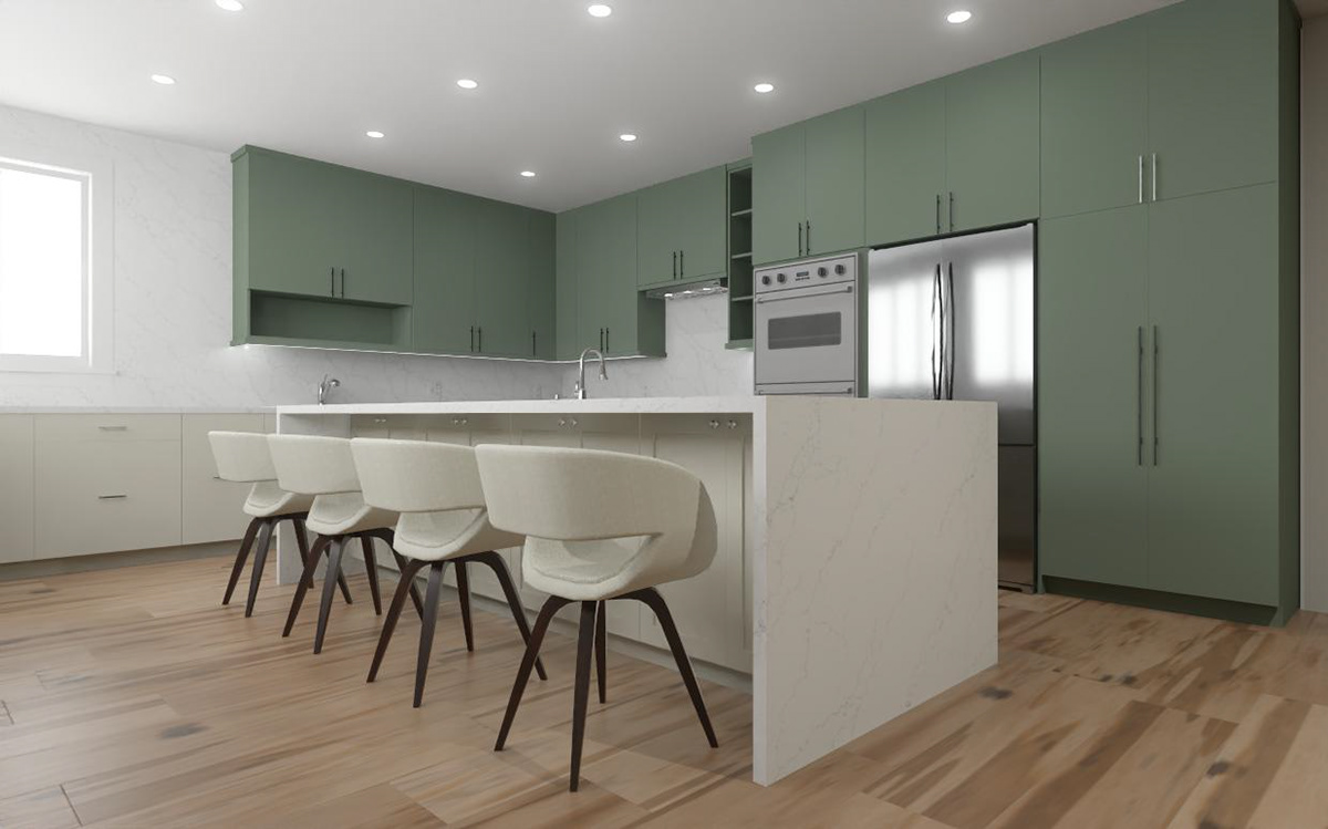 Interior kitchen 3drender modernkitchen minimal
