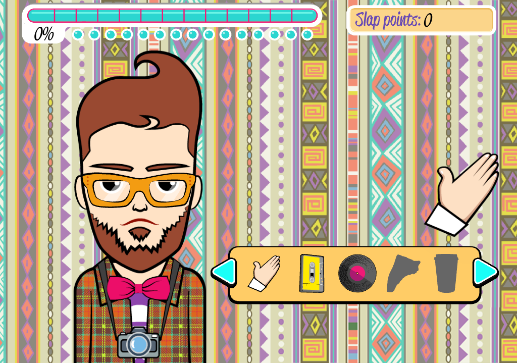 Adobe Portfolio Hipster slap mobile game iphone flat design hipster fashion