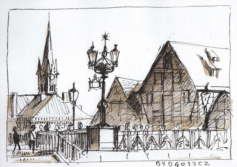 urban sketching poznan poland sketches drawings Flowers architecture portrait
