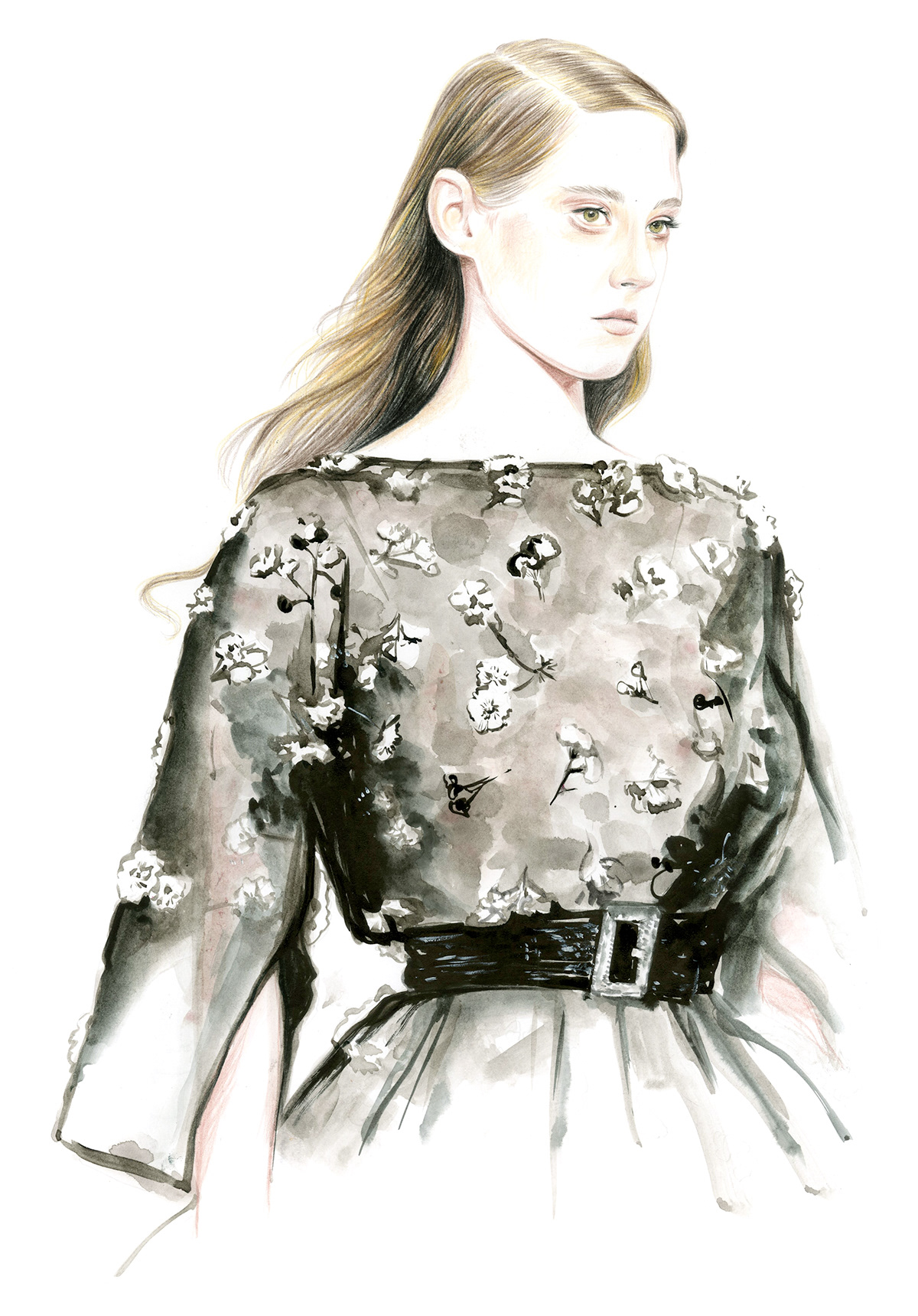couture Drawing  fashion illustration