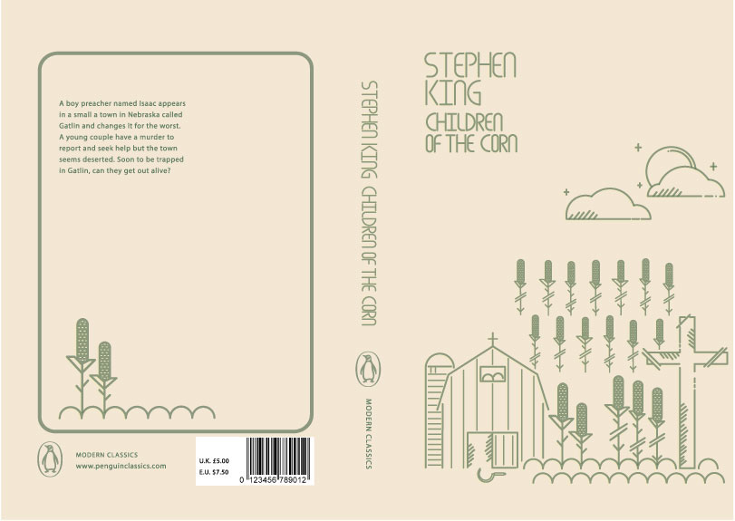 Stephen King the shining IT Children of the corn book cover minimalist Minimalism