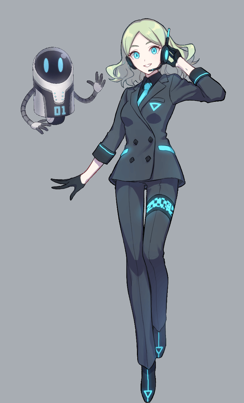 Agent girl and robot