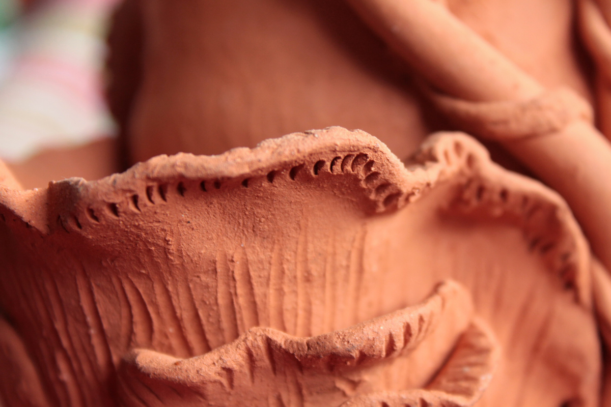 Pottery clay Lamp pot maceta LAMPA ceramica Bizcocho arcilla