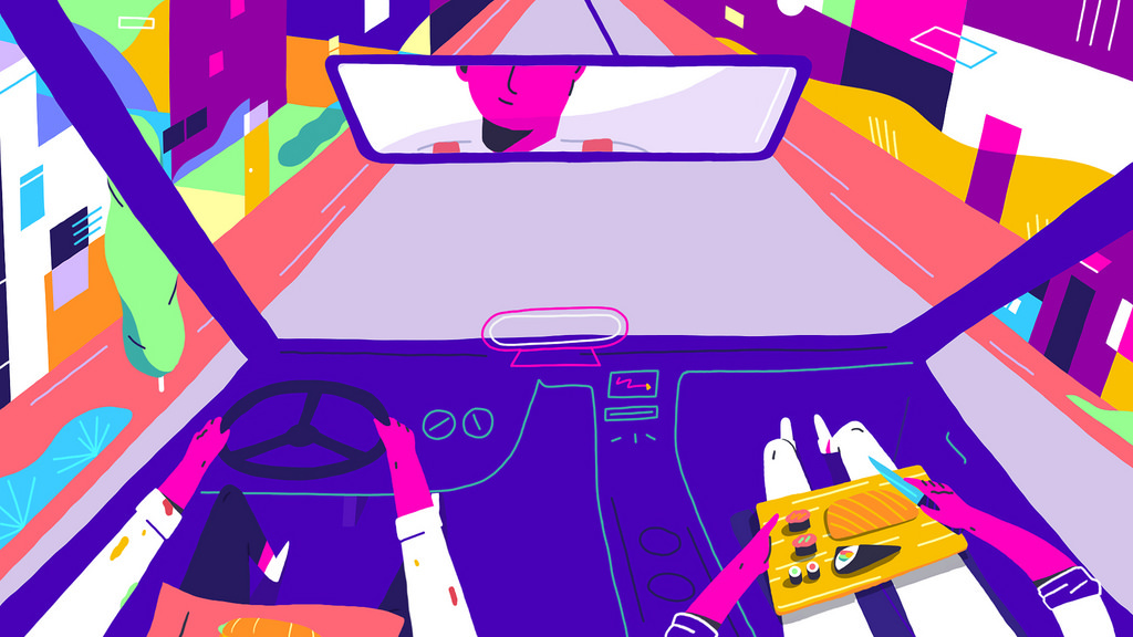 lyft animation  design colorful motion graphics  commercial Advertising 