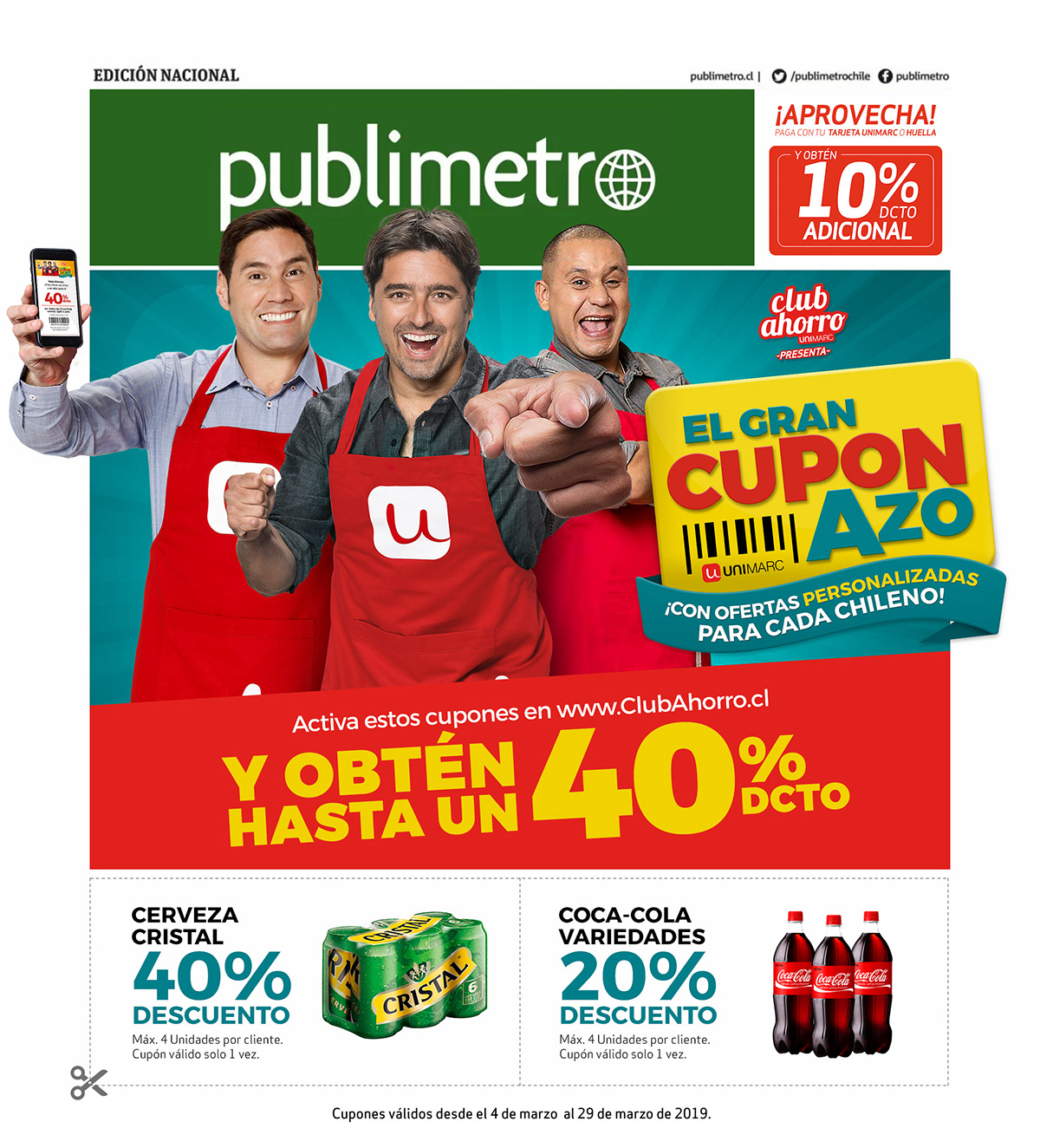 Cupon campaign Supermarket chile UNICOS supermercado UNIMARC cuponazo