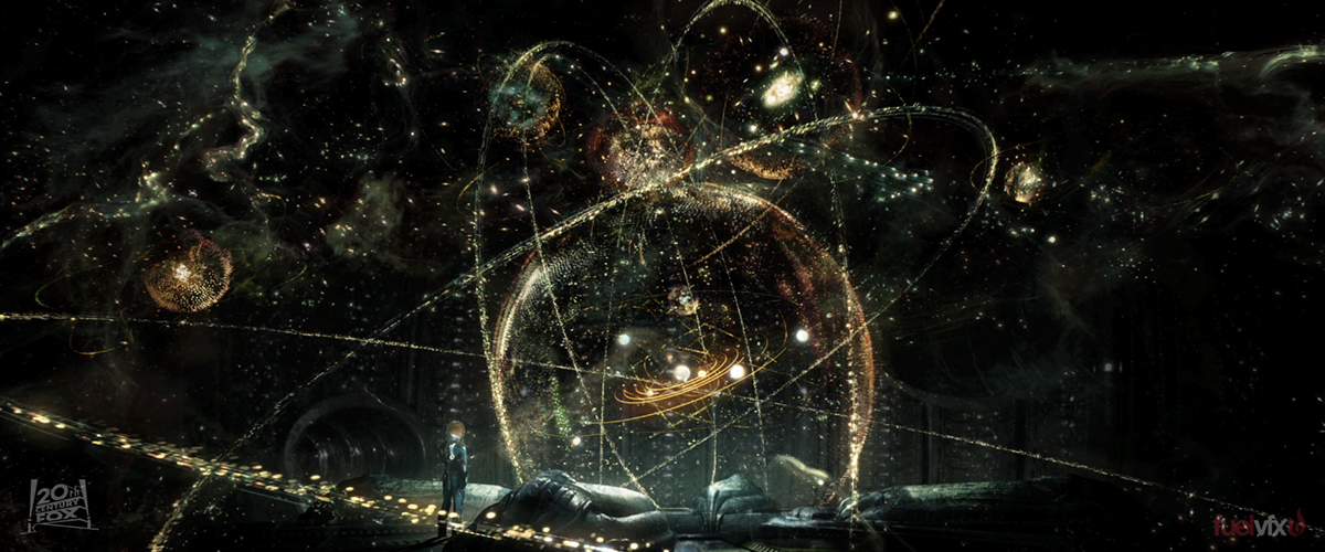 Prometheus concept art Orrery Star Map Holograms