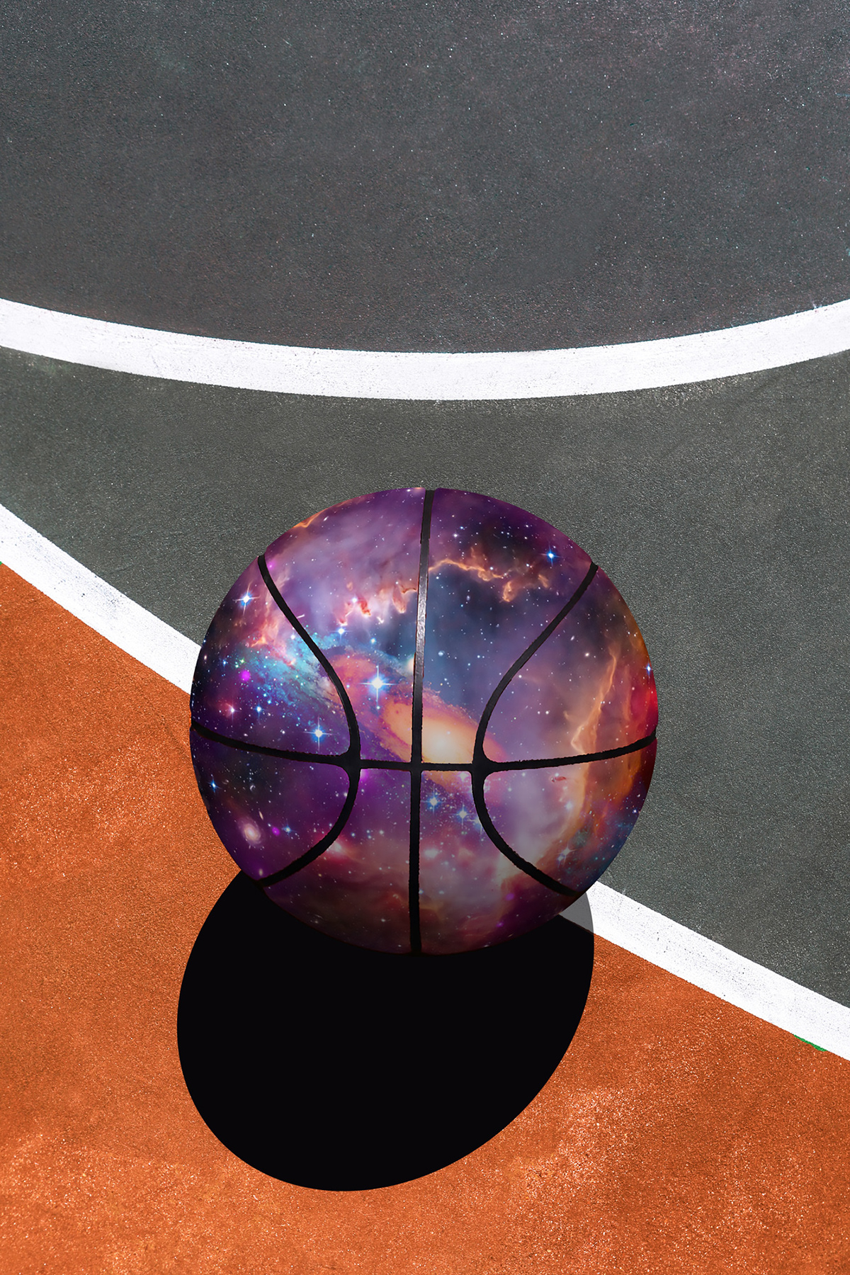 basketall basket ball court galaxy Space  univers sports