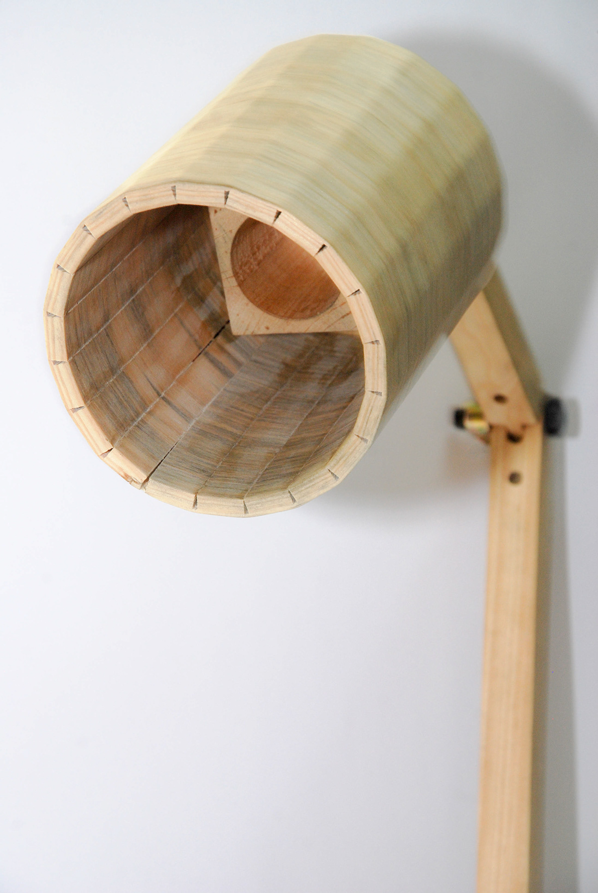 Lamp product design wood Kerf bending Work  furniture