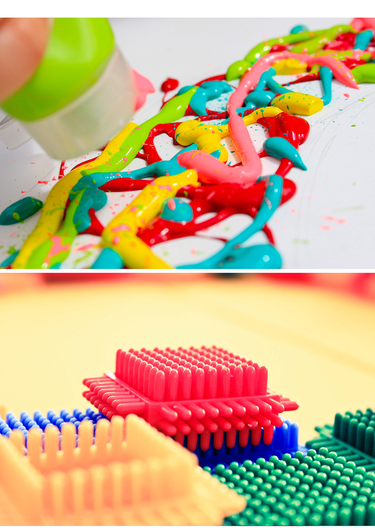 paper handmade sweet papercraft Plasticine Obliviù colors buttons LEGO popcorn pongo flower poster typo