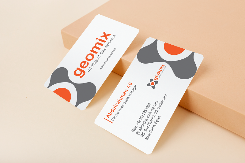 brand identity business card geology geology logo Geomix geophysics geoservices logo Logo Design Virtual Identity