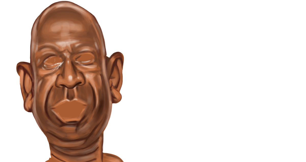 caricature   digital painting photoshop portrait Wacom Bamboo kenya