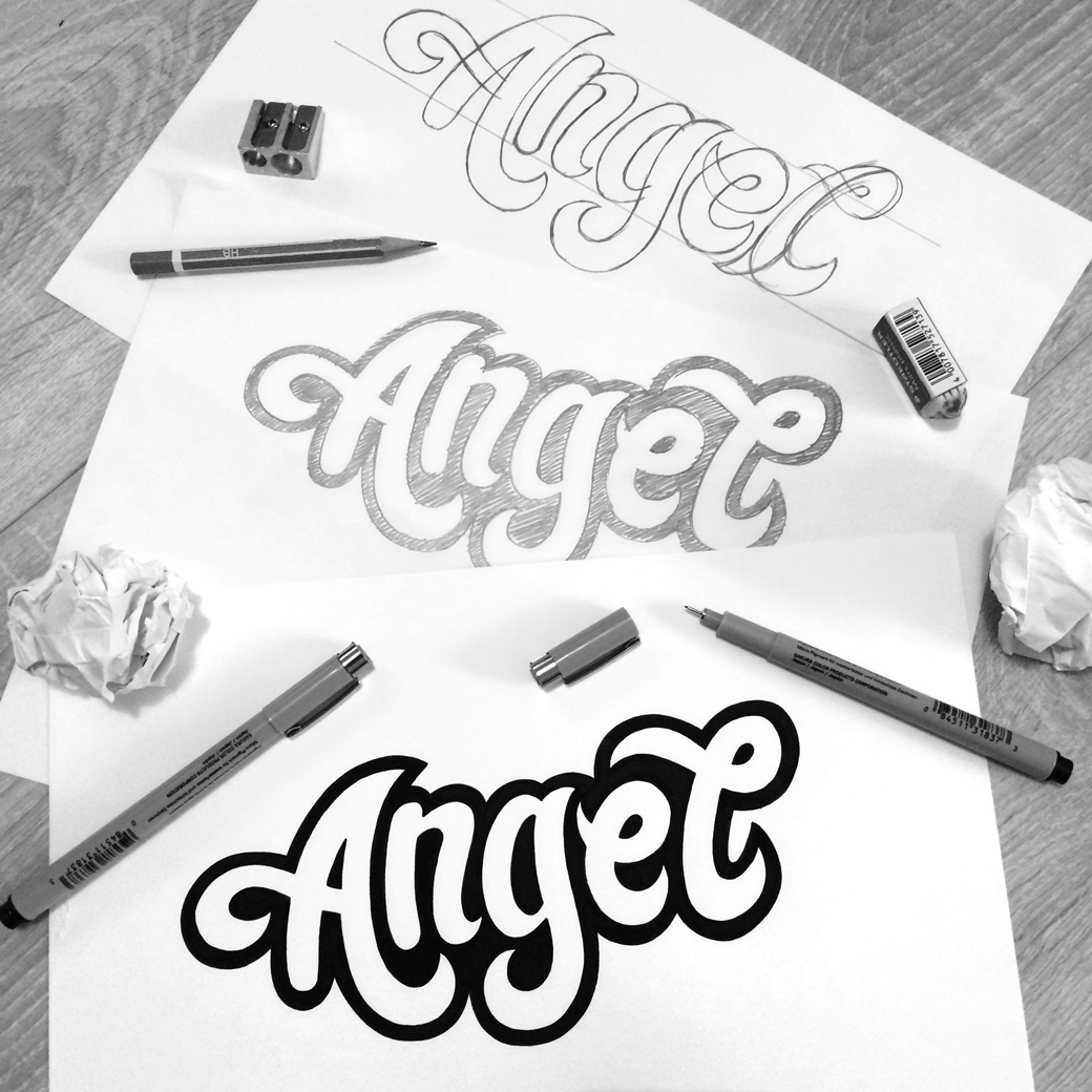 Handlettering lettering font typography   type handmade handdrawn