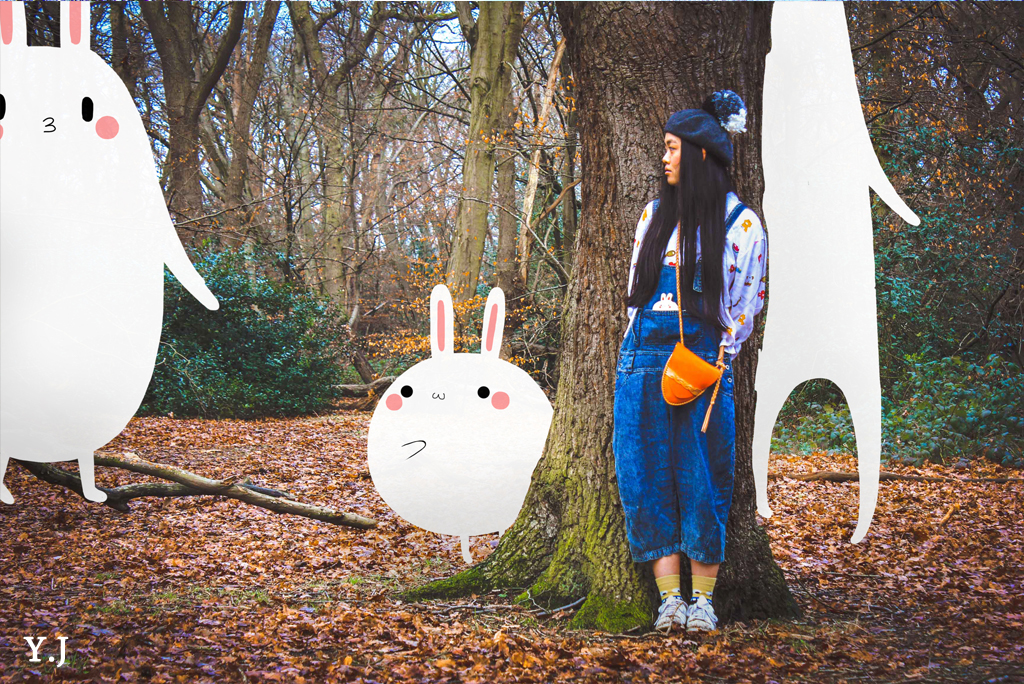 mixed media photograhpy fantasy fairy tale children cute kawaii bunny bunnies forest London collab mcraft