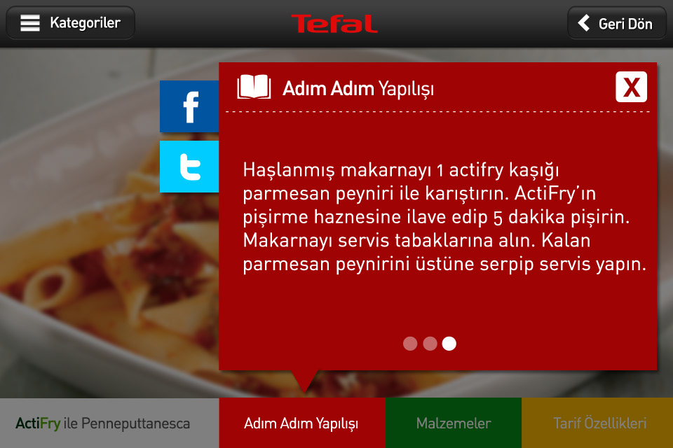 Tefal Tefal TV iphone app iPad App Website user experience kitchen cooking