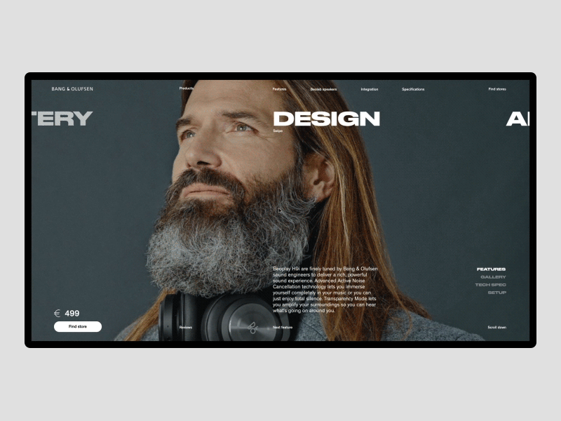 UI ux Web Website fullscreen motion store minimal grid typography  