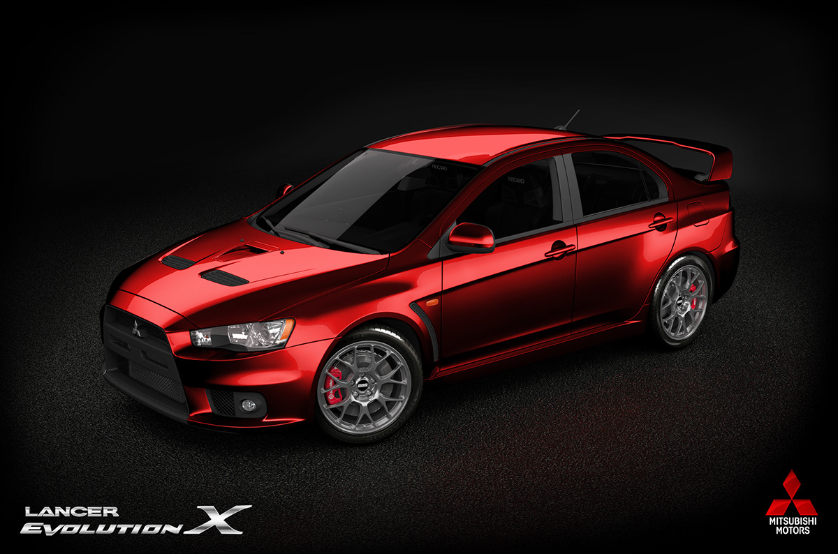 Mitsubishi lancer evolution 3D modo Ilustração