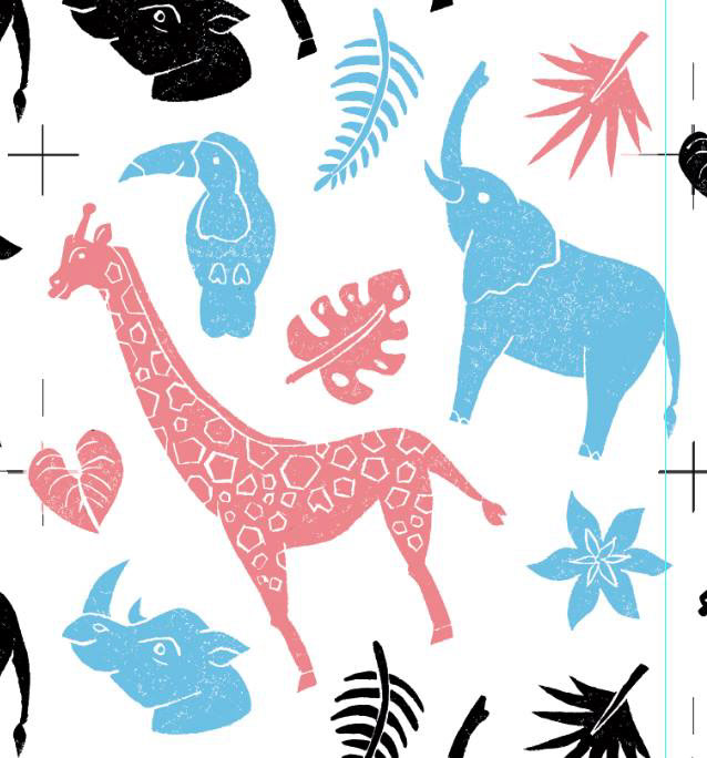 animals Dinosaur Dinosaurios niños child pattern Diseño Textil selva animales seriagrafia