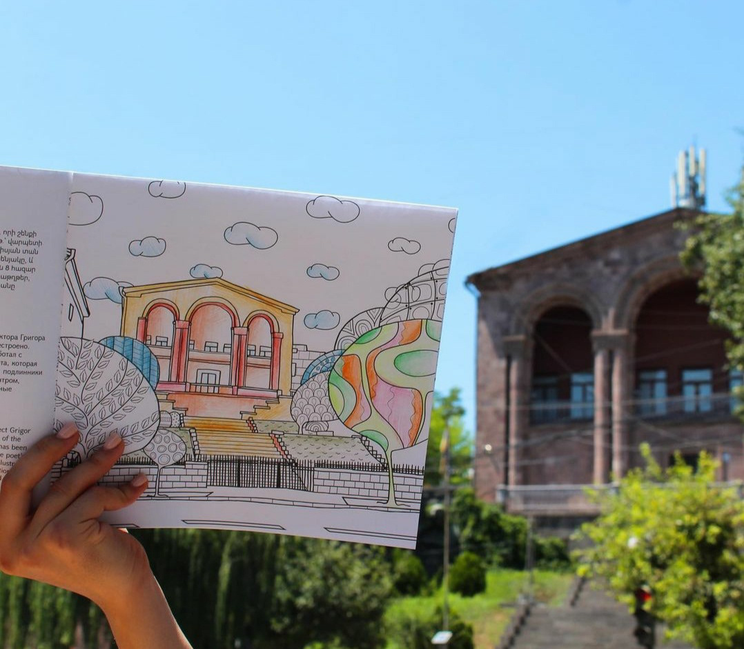 architecture Armenia book buildings coloring book ILLUSTRATION  kids Yerevan
