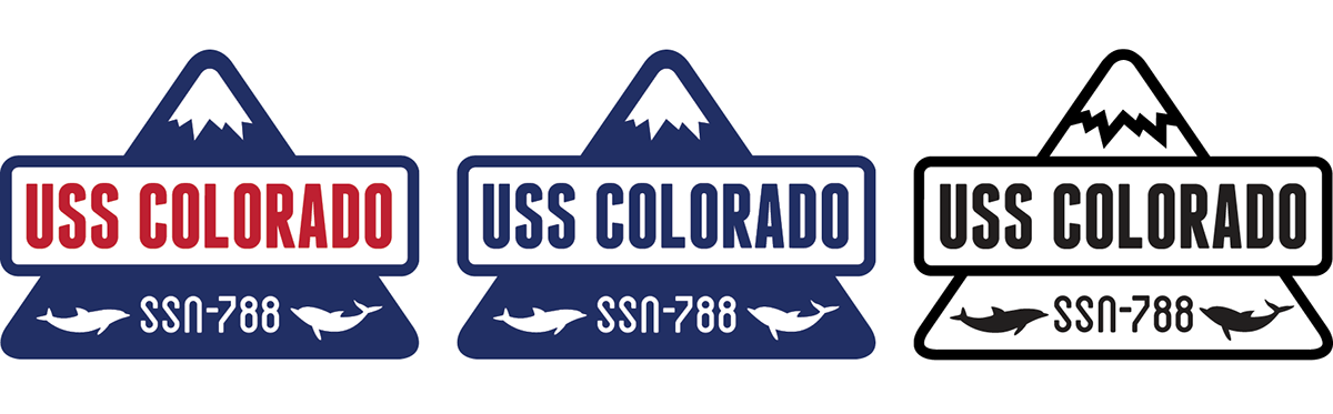 USS Colorado US Navy submarine crest badge uniform dolphin