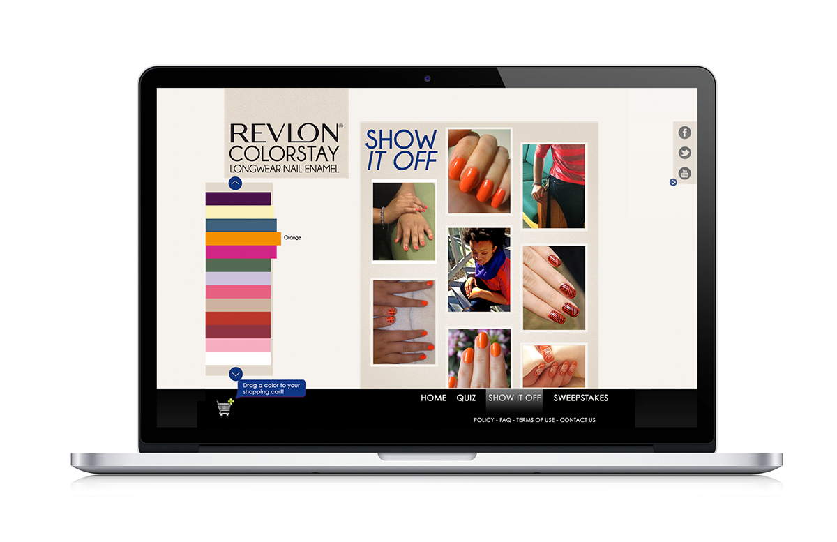 nail polish Revlon user experience microsite