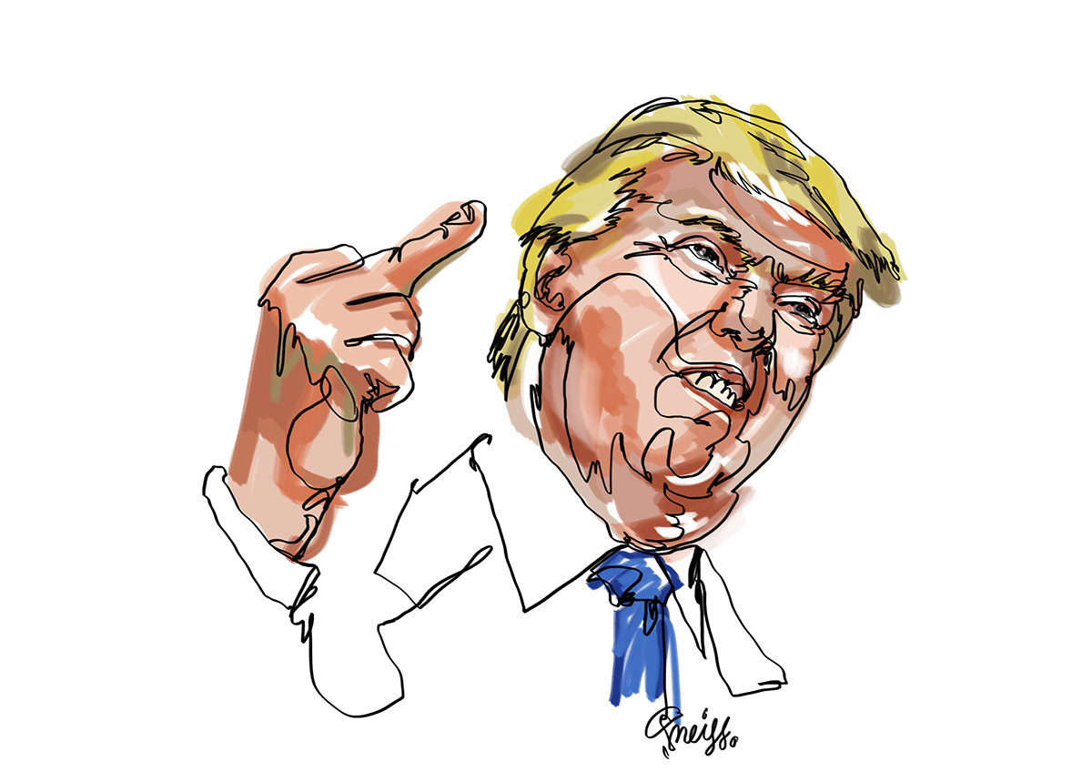 donaldtrump Trump ILLUSTRATION  Contour contourline Portraiture Drawing  portrait president makeamericagreatagain