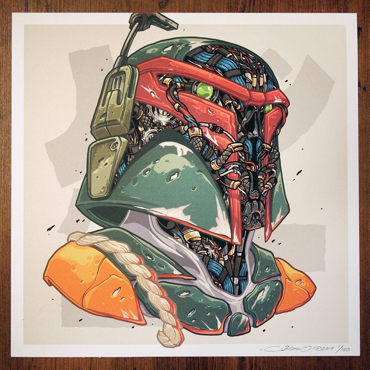 clogtwo inkandclog the inkandclog art print Starwars boba fett mechasoul boba fett mechasouls