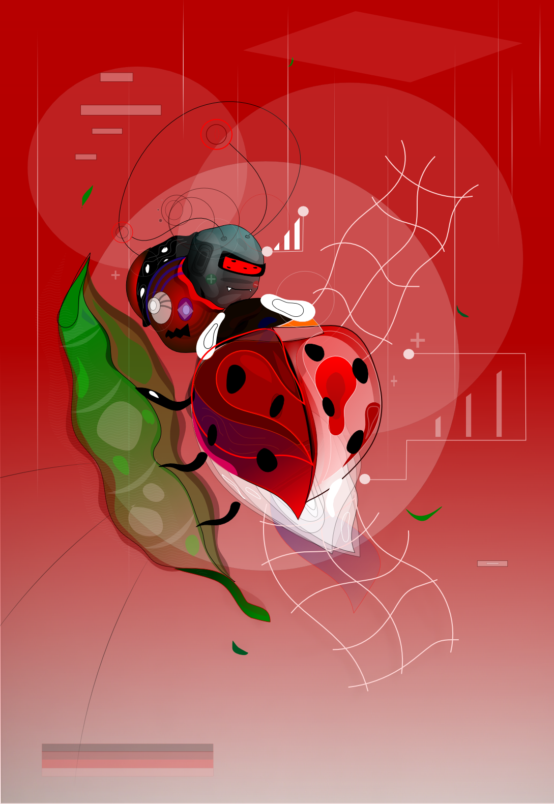 bumble-bee praying mantis ladybug insectos Insects vector inkscape ixnivek Kevin Philippe abstract