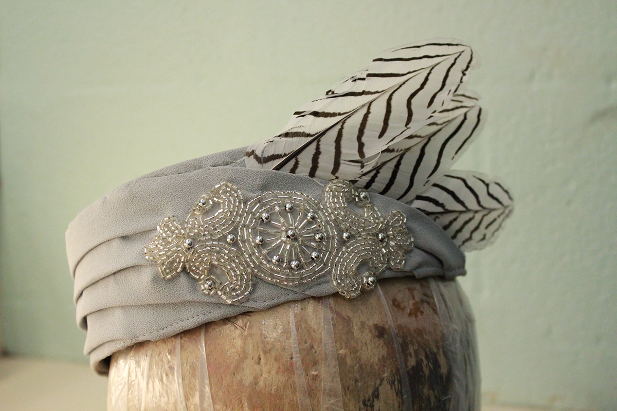 millinery Hats feathers felt beads sparkle Theatre design milliner craftsperson
