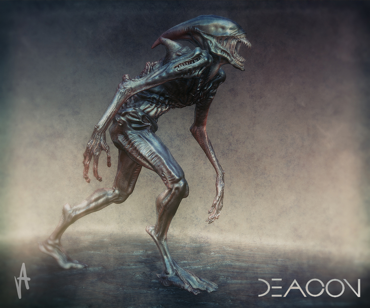 Prometheus  deacon  alien Creature concept Aram Vardazaryan zbrush Sculpting monster deacon concept  Giger Xenomorph best design Prometheus 2 Ridley Scott Alien Covenant