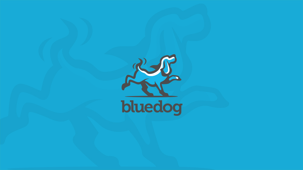 dog logo mersad comaga blue