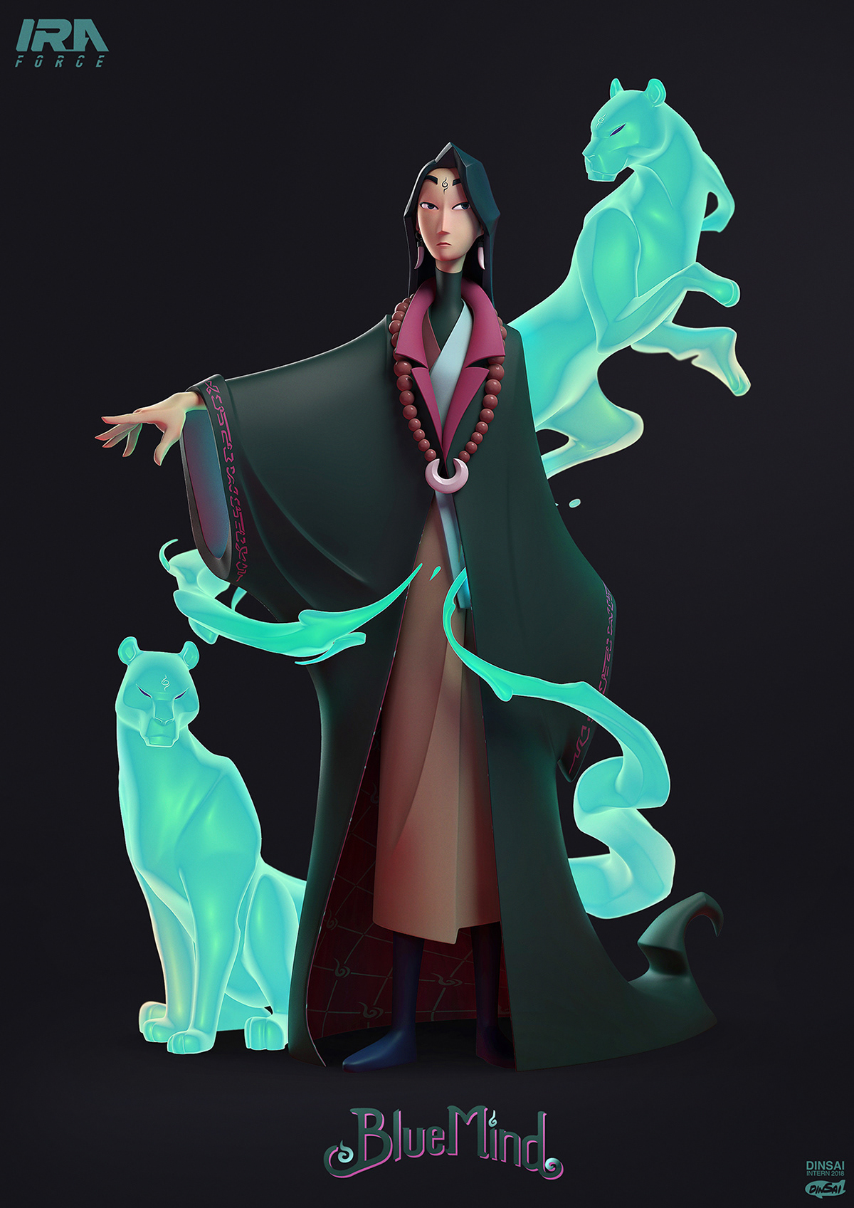 witch tiger model art Character design 3D