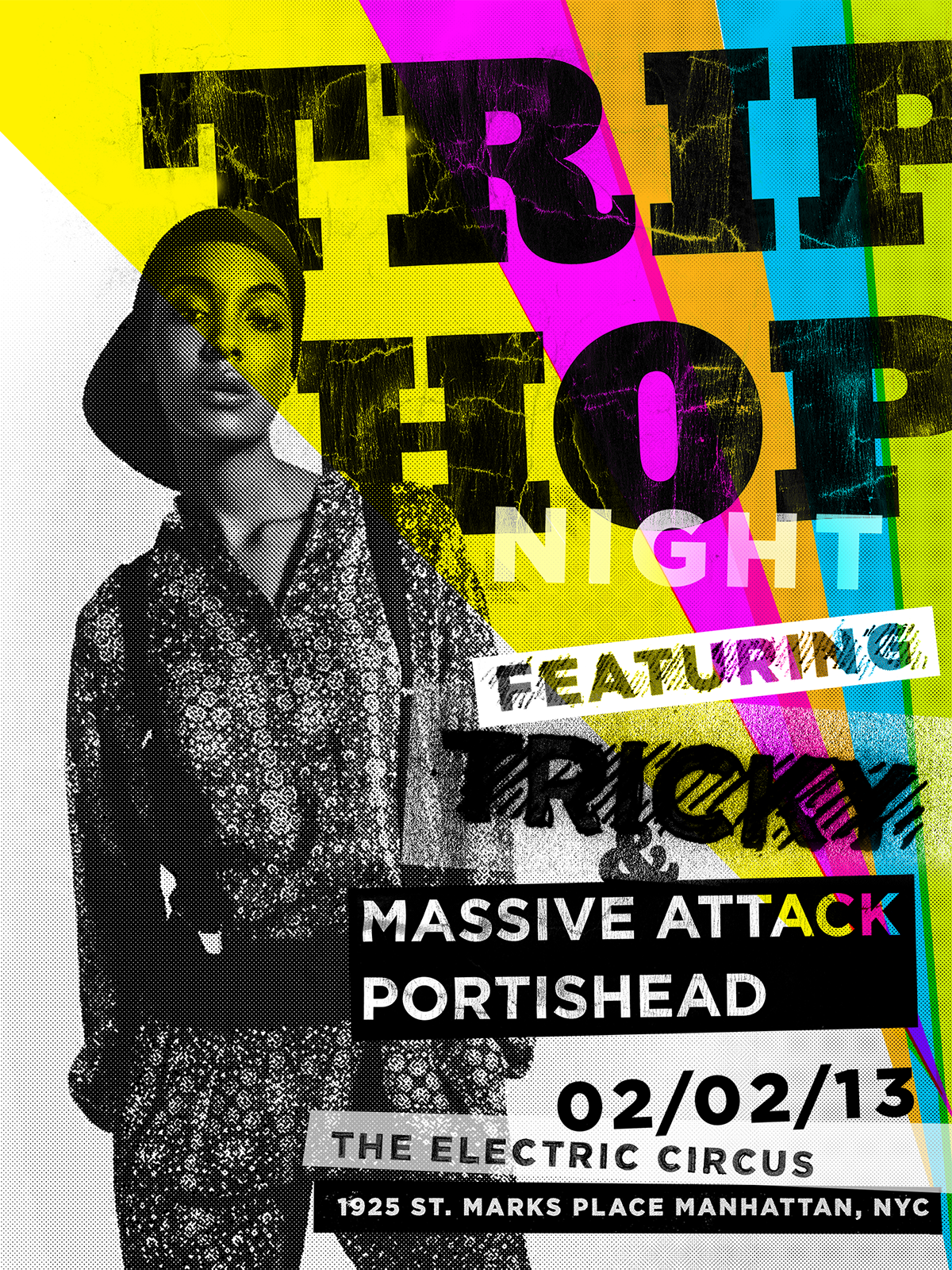 trip hop tricky Massive Attack portishead Electric Circus New York gig venue poster flyer old school