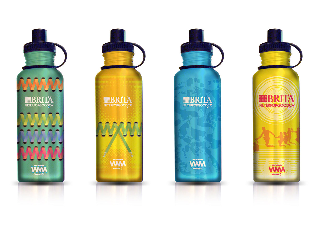 Brita walmart Packaging water charity walk for miracles vector