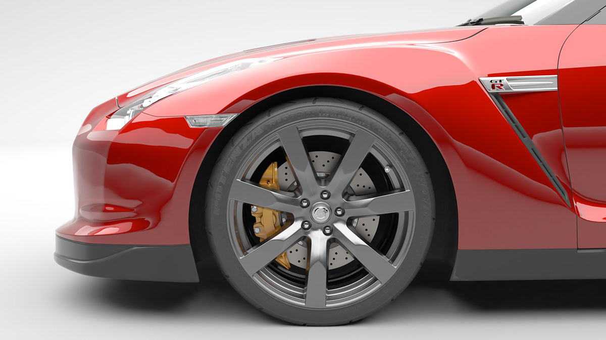 hardsurface modelling CG CG imaging 3D Modelling car Nissan red modo gt-r