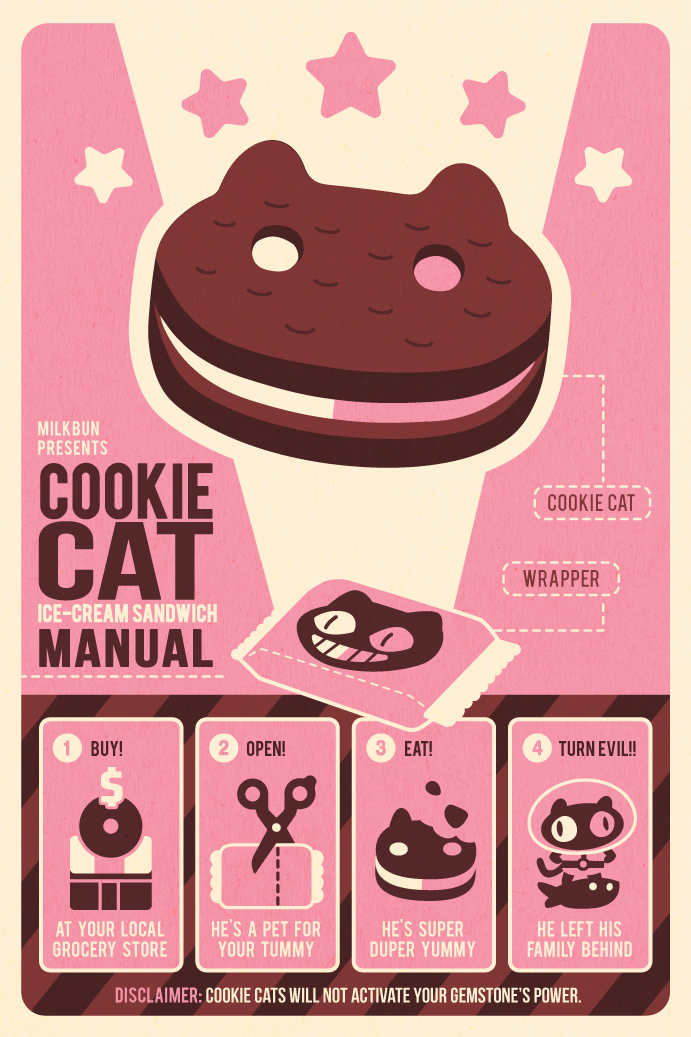 cookie cat icecream Steven Universe Guide vector