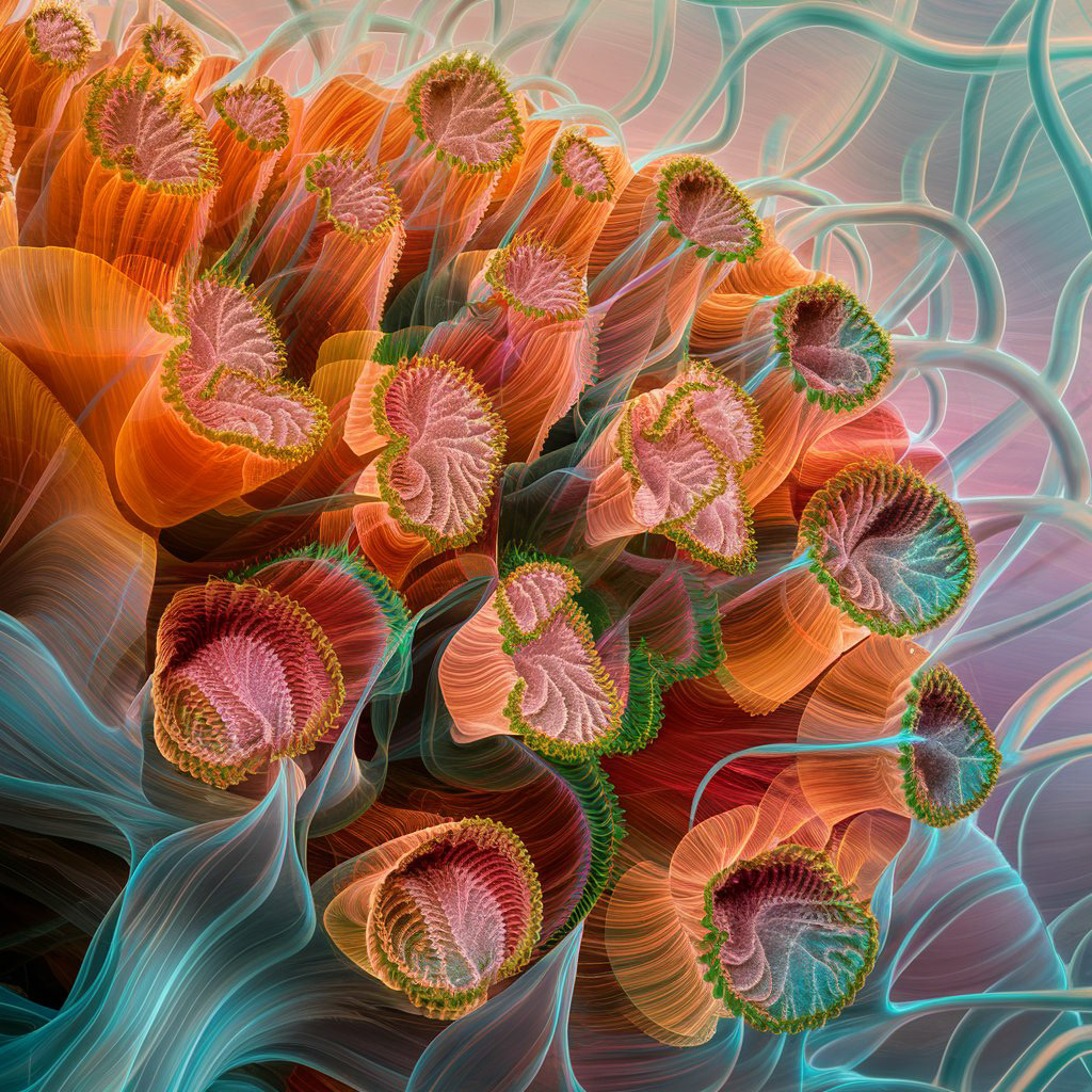 fractal psychedelic poster color coral Nature Ocean Digital Art  artwork Graphic Designer