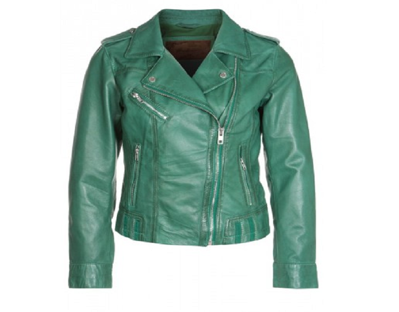 Image may contain: jacket, clothing and green