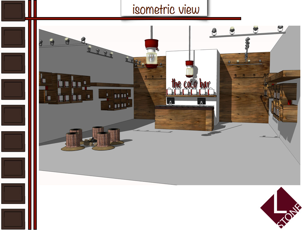 Chocolate store  retail store  Google SketchUp  Creative Direction  digital imaging  concept design