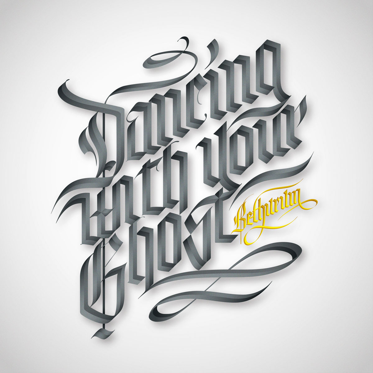 lettering  blackletter  Album cover  itunes  Benjamin Bethurum  caligrafia  tipografia handwritten