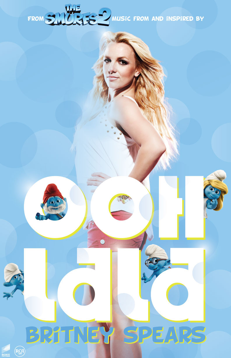 britney Britney Spears ooh la la cd Single coverart artwork campaign design smurfs